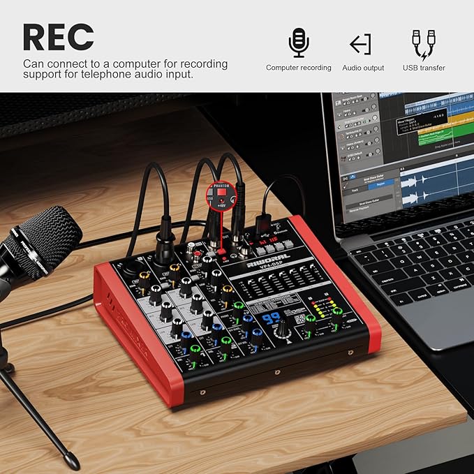 4 Channel Audio Interface DJ Mixer - Image 6