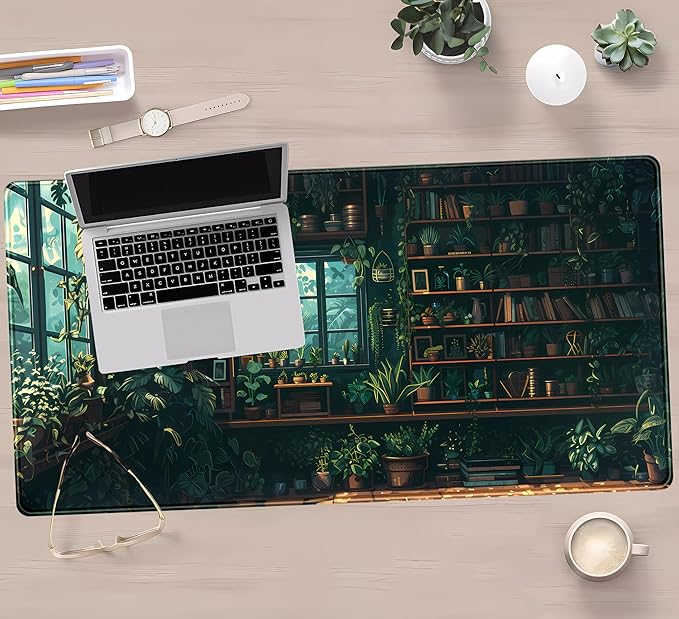 Green Plant Desk Pad Gaming Pad Extra Large Desk Mats Full Desk Mouse Pad XXL - Image 5