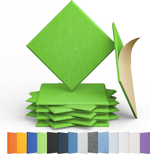 12 Pack Acoustic Panels Self Adhesive Sound Proof Foam, High Density Sound by Amantech