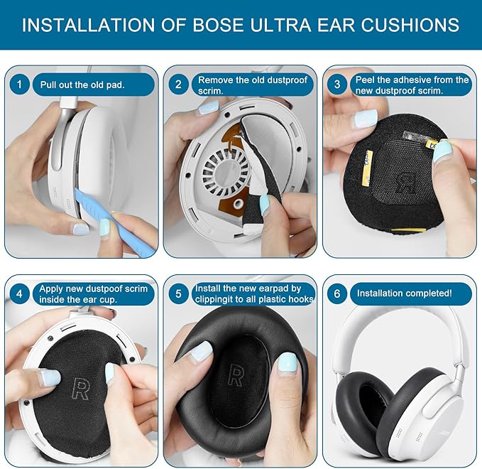 GEVO Earpads Replacement for Bose QuietComfort Ultra, Ear Pads Cushions - Image 5