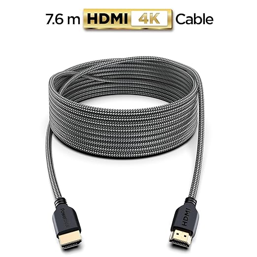 PowerBear 4K HDMI Cable 25 ft | High Speed Hdmi Cables, Braided Nylon & Gold - Image 2