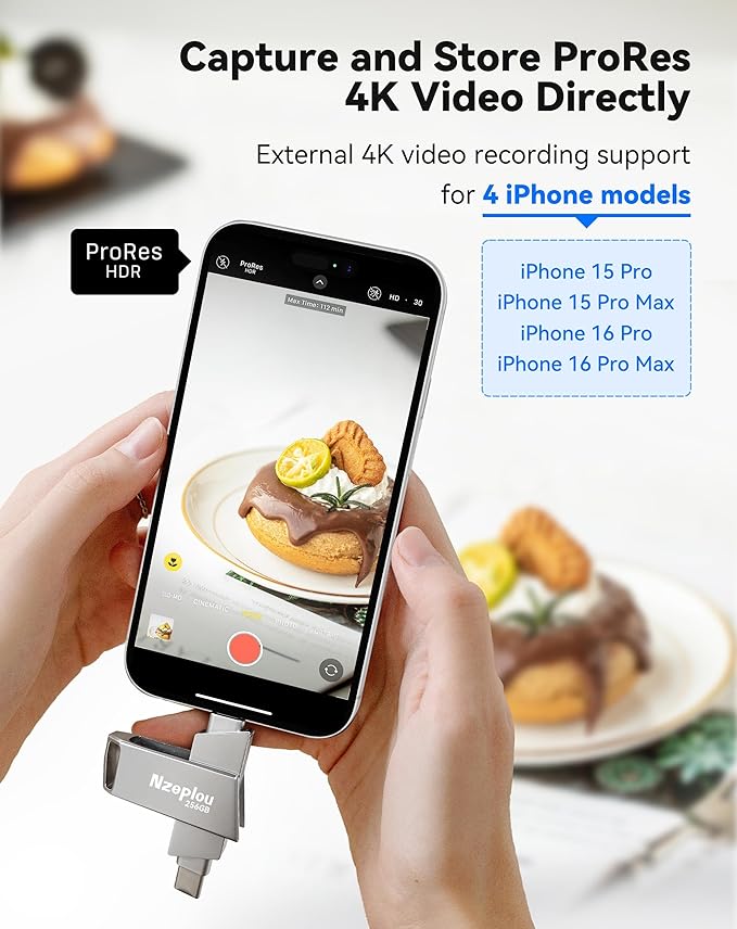 256GB Flash Drive for iPhone iPad, USB3.0 High-Speed Memory Stick No App Needed - Image 4