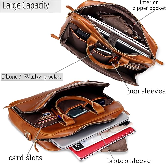 VC VINTAGE COUTURE Leather briefcase bag - Image 6