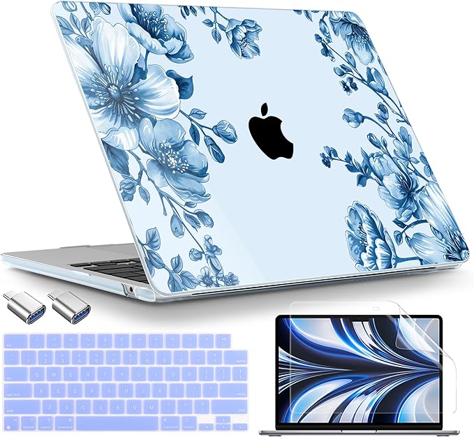 TWOLSKOO Compatible with M4 MacBook Air 13.6 inch Case 2025-2022 Release M4 by TWOLSKOO