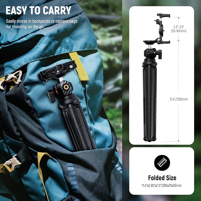 NEEWER Tripod for iPhone with Remote, Mini Flexible Phone Tripod Stand Vlog - Image 7