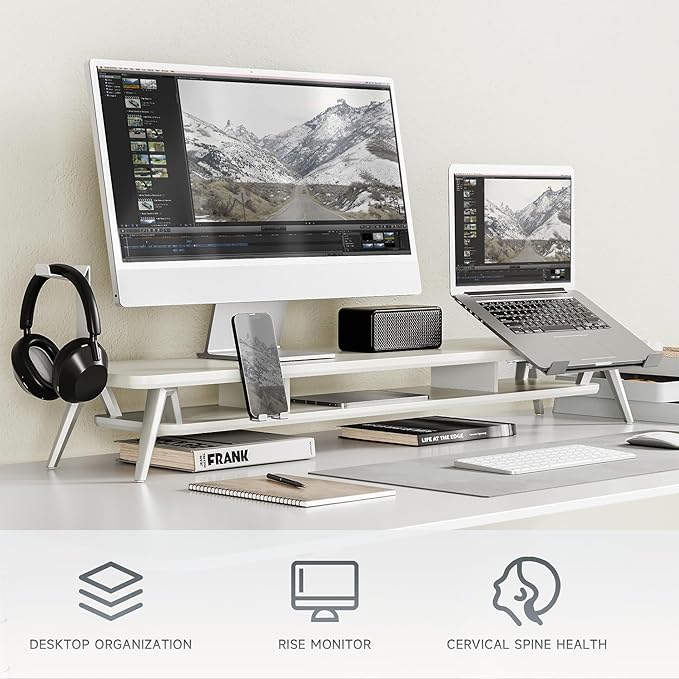 Fenge Dual Monitor Stand, Monitor Riser - Image 2