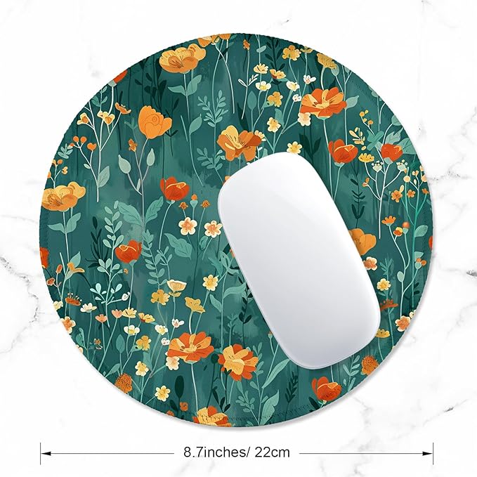 ITNRSIIET Round Mouse Pad with Stitched Edge Premium-Textured Waterproof - Image 2