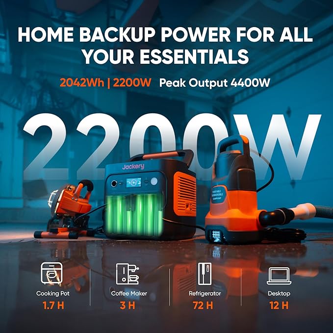 Jackery Explorer 2000 v2 Solar Generator and 500W Solar Panel, 2042Wh LiFePO4 - Image 2