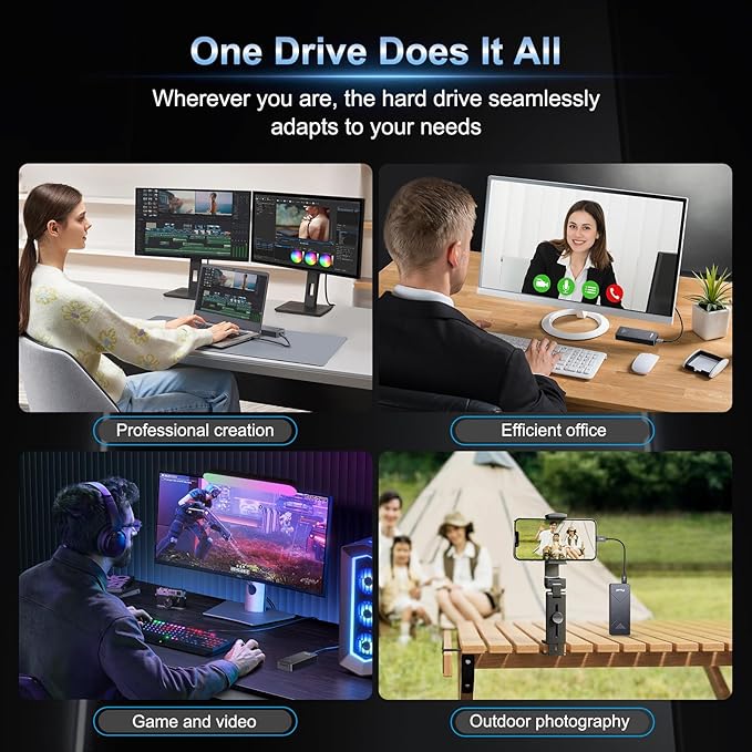 500GB External SSD, USB4 40Gbps Portable SSD 2TB - Image 9