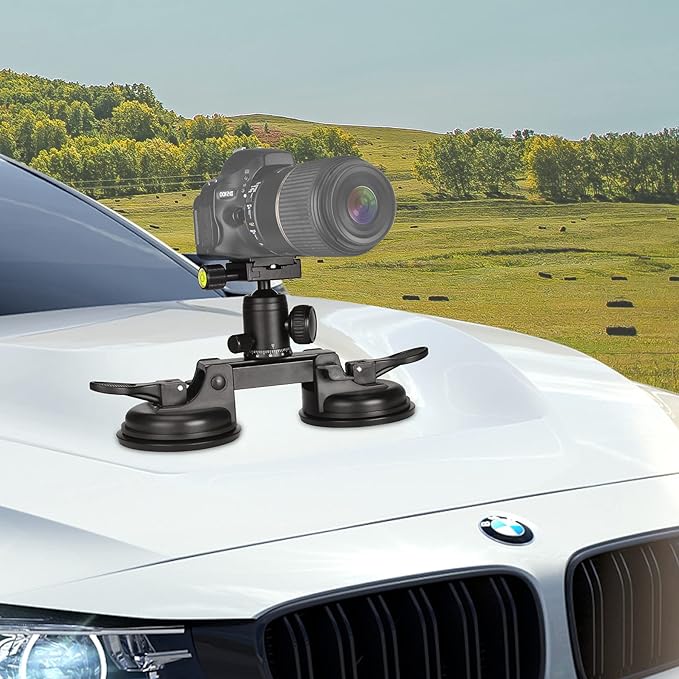 Professional Heavy Duty DSLR Mirorrless Camera Suction Cup Car Mount Camcorder - Image 9