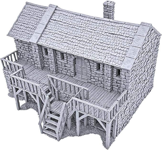 Black Rock Barracks by Printable Scenery, 3D Printed Tabletop RPG Scenery and - Image 3