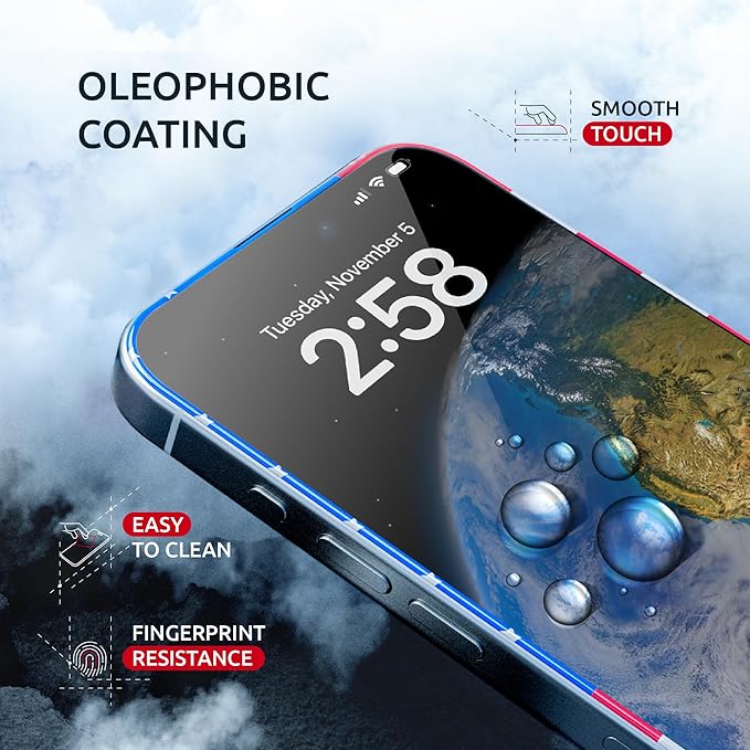15 Pro Screen Protector for iPhone – USA Flag & Black Frame Design - Image 4