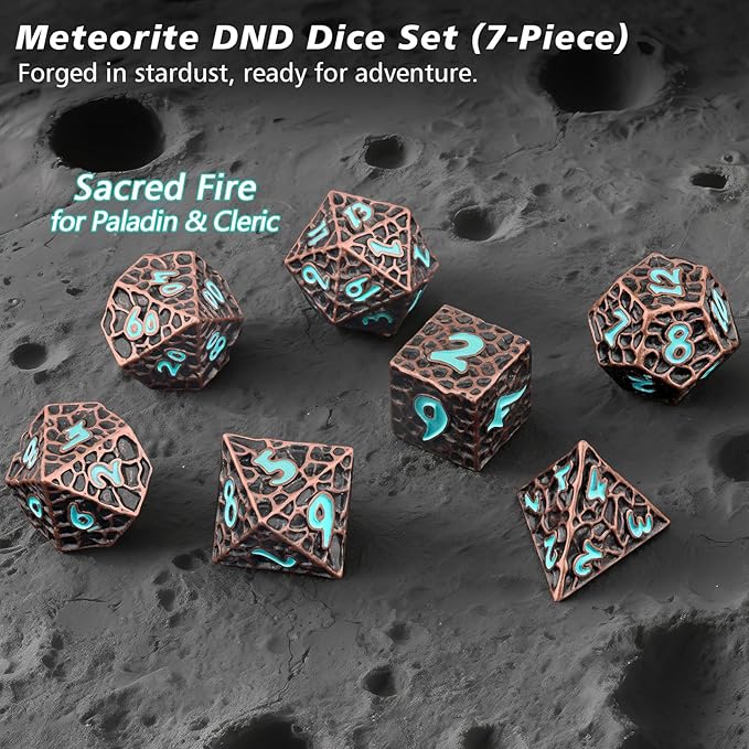 PJOY Metal D&D Dice Set for Dungeons and Dragons Dice - Image 3