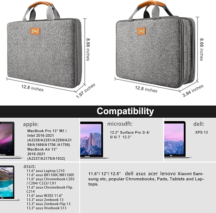 ZINZ Laptop Case Computer Sleeve Briefcase - Image 2