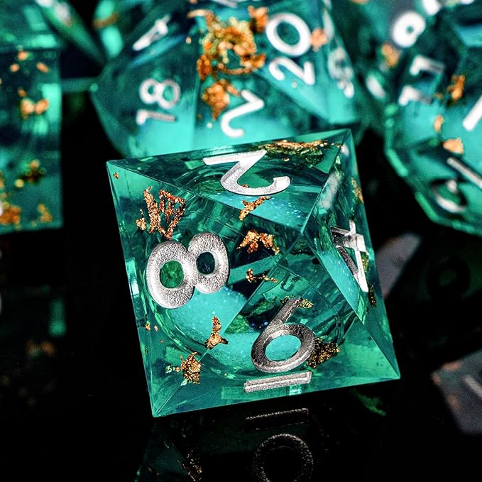 DND Dice Green Liquid Core Dice Set - Image 5