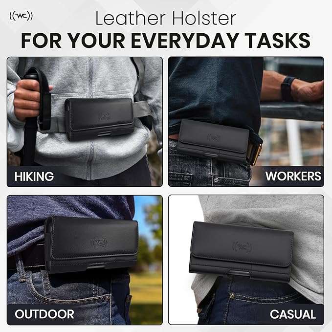 Phone Holster for Men with Credit Card Slot, Cell Phone Case, Fits iPhone - Image 7