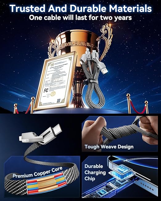 4-in-1 Compatible with USB C to Lightning Cable, 45W High-Speed Charging & Fast - Image 6