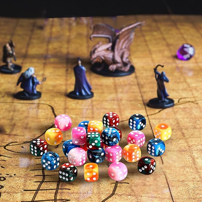 144 Pieces 12mm 6 Sided Mini Dice Set - Image 3
