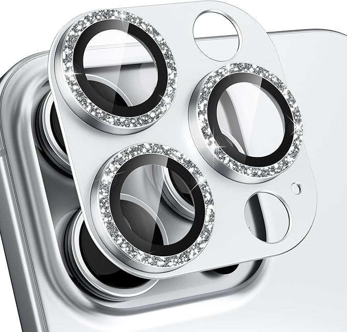 beuxece Compatible for iPhone 16 Pro/iPhone 16 Pro Max Camera Lens Protector by Beuxece