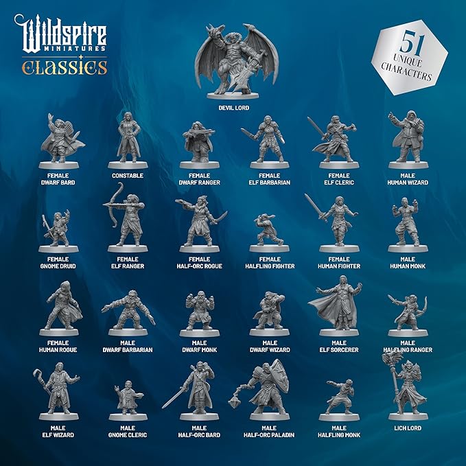Classic Heroes - Mercenary Guild - 51 Paintable Characters - Image 3