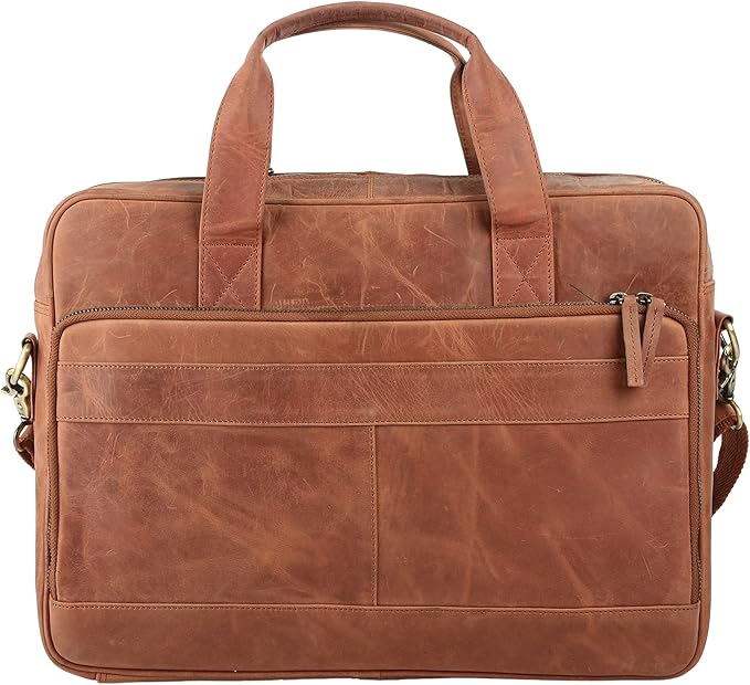 Leather briefcases Laptop Messenger Bags Best Office School College Satchel Bag - Image 8