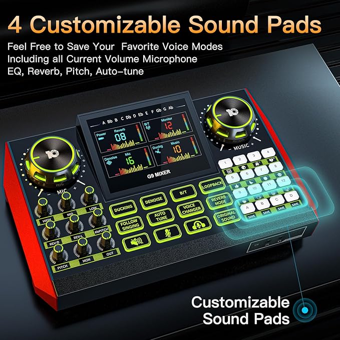 Audio mixer, suitable for live streaming, and gaming on computer/phone; - Image 5