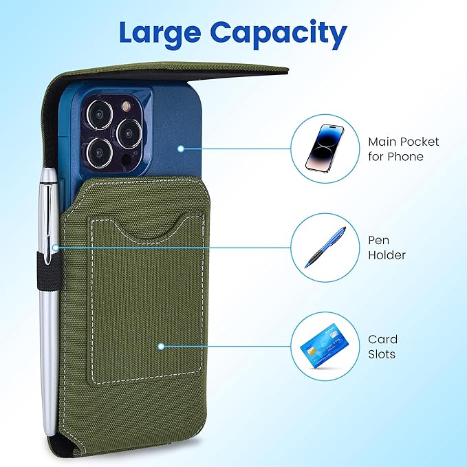 BECPLT for iPhone 17 Pro 17 16/15/14/13/12/11 Pro Belt Case Nylon Phone Holster - Image 2