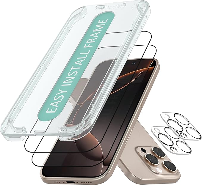 Smartish® iPhone 16 Pro Max Screen Protector + Camera Lens Covers by Smartish-PhoneCasesandStuff