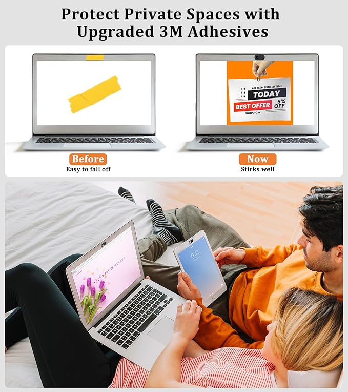 Webcam Cover, 0.03in Ultra Thin Slide Web Camera Covers - Image 4