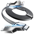 Vexipia 4-in-1 Long USB C Cable 45W 10FT Lightning Cable Fast Charging Flat by Vexipia