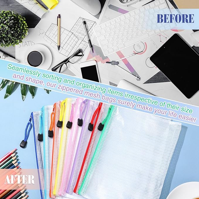 Jetec 32 Pcs Mesh Zipper Bags Toy Storage Bikini Organizer Bag Bolsas Para - Image 6