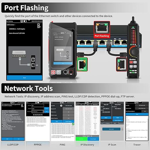 Multifunction RJ45 Network Caber Tester, Full Features UTP Cable Tester Cable - Image 9