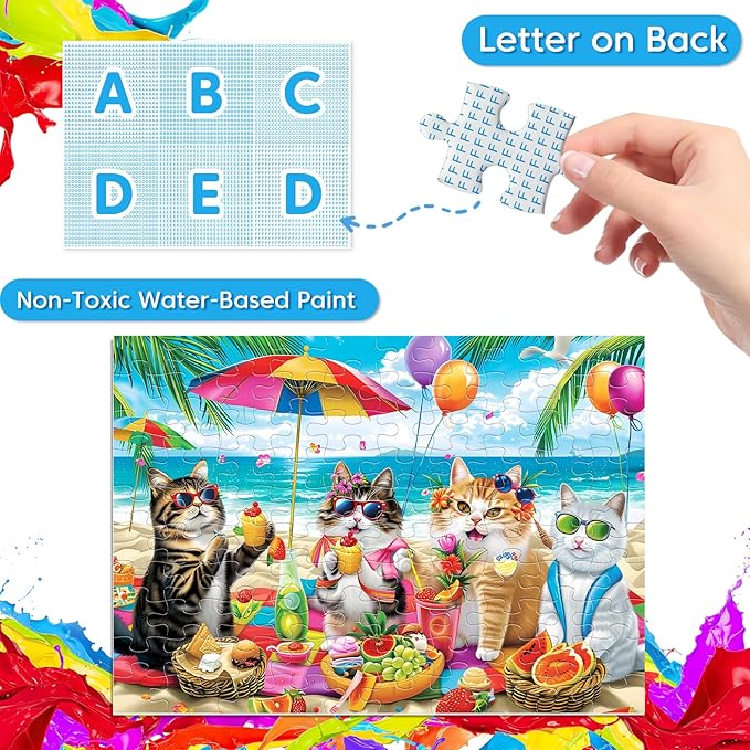 4-Pack 100 Piece Puzzles for Kids Ages 4-6 - Image 4