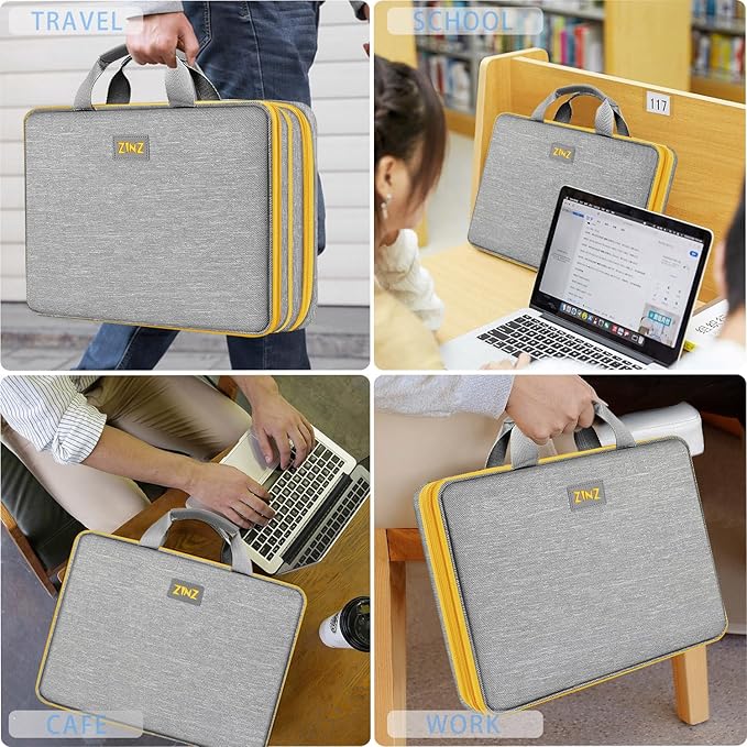 ZINZ Slim Expandable Laptop Case 15.6 Inch Sleeve Upgraded Protective Durable - Image 6