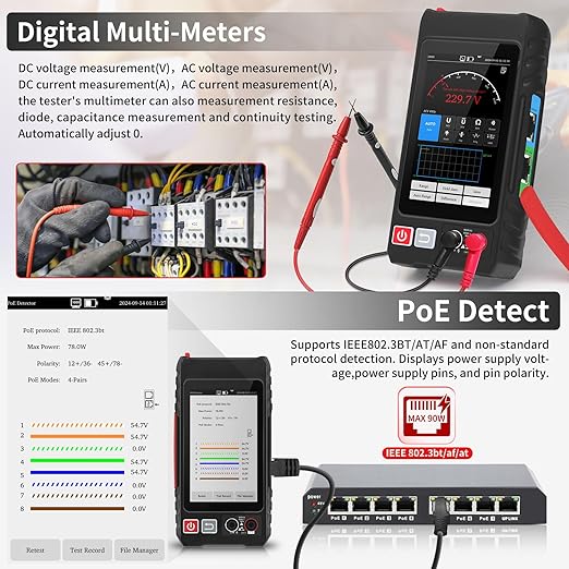 Multifunction RJ45 Network Caber Tester, UTP Cable Tester Ethernet Cable Tracer - Image 6