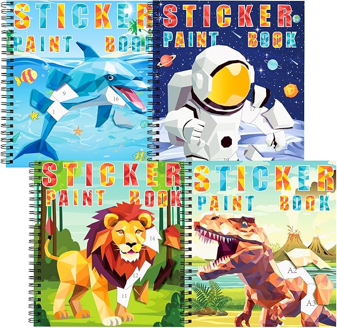 homicozy 4PCS Sticker Paint Books by HOMICOZYONLYMAKEYOUNEED