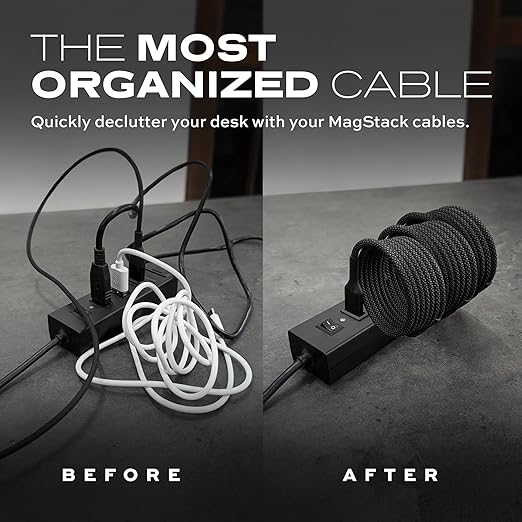 Statik MagStack Pro USB C to USB C Cable, Clutter-Free Magnetic Type C Charger - Image 2