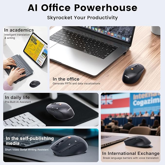 AI Wireless Mouse for PC Laptop Bluetooth Mouse - Image 7
