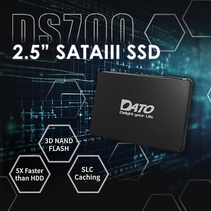 DATO 512GB SSD 2.5" SATA III Internal Solid State Drive, 3D NAND, SLC Cache - Image 2