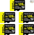 TEAMGROUP A2 Pro Plus Card 128GB x 5 Pack Micro SDXC UHS-I U3 A2 V30, R/W up to by TEAMGROUP