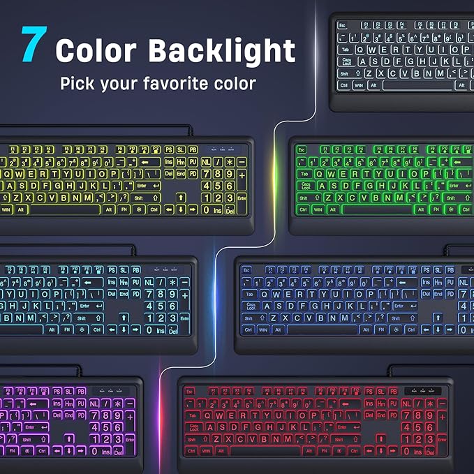 Large Print Keyboard - Image 2
