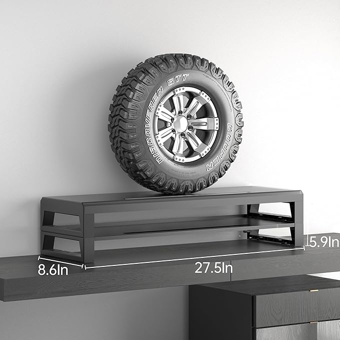 2-Tier Metal Computer monitor stand Laptop Desk Shelf & Monitor Riser ，27.55 - Image 2
