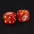 Fireball D6 Dice Set – 10 x 16mm Red & Orange Pearl Dice by DiceBell