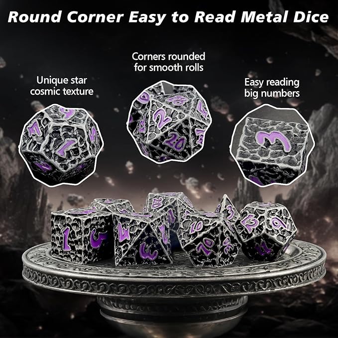 PJOY Metal Dice Set D&D for Dungeons and Dragons Dice - Image 5