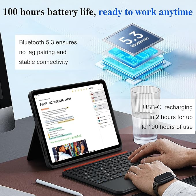 WIWU for iPad Keyboard Case 11 Inch A16 11th /10th Gen 3 in 1 Magnetic - Image 2
