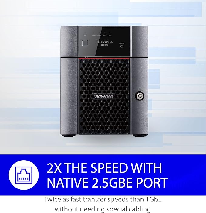 BUFFALO TeraStation 3420DN 4-Bay SMB 8TB Desktop NAS w/Hard Drives Included - Image 6