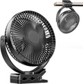 ATEngeus USB Desk Fan, Rechargeable Portable Fan, 8-Inch Clip on Fan, 10000mAh by ATEngeus