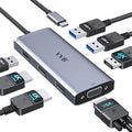 USB C to Dual HDMI Adapter, USB C Docking Station Dual Monitor Adapter by VVB