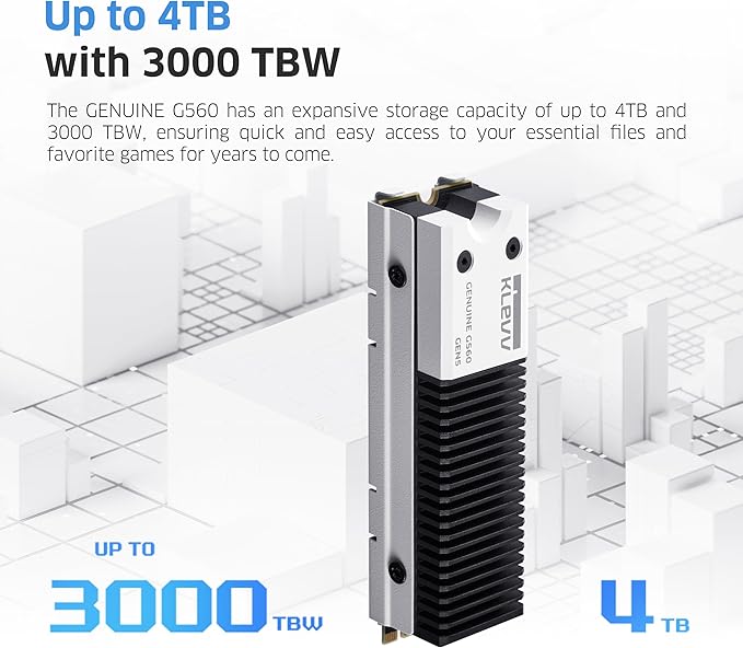 KLEVV Genuine G560 4TB M.2 2280 NVMe PCIe Gen5x4 Internal SSD Heatsink Included - Image 6