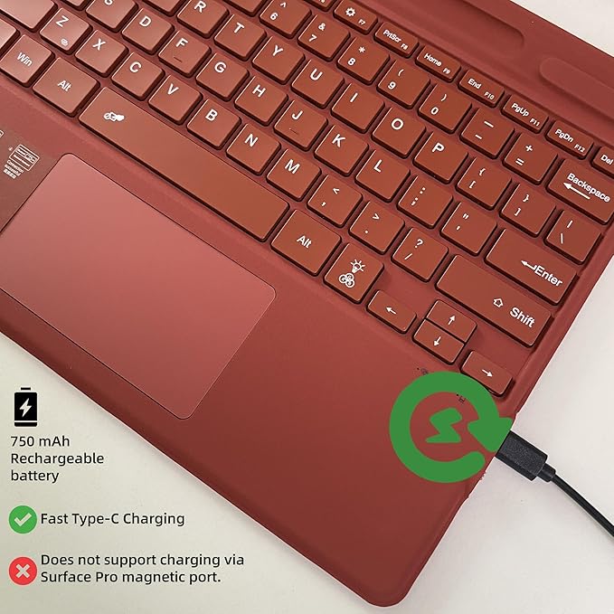 Keyboard for Microsoft Surface Pro Copilot+ / Pro 11 / Pro 10 / Pro 9 / Pro 8 / - Image 5